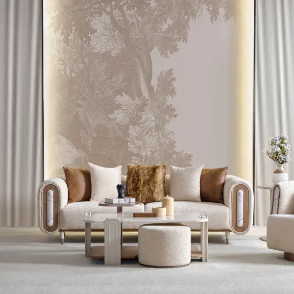 Zelve Coffee Table Set (With Accent Table and Ottoman)