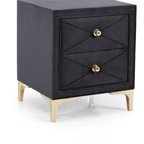 Ferozzi Black Nightstands