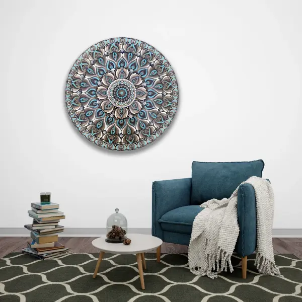 Mandala Elegance - Circle Wall Glass Art