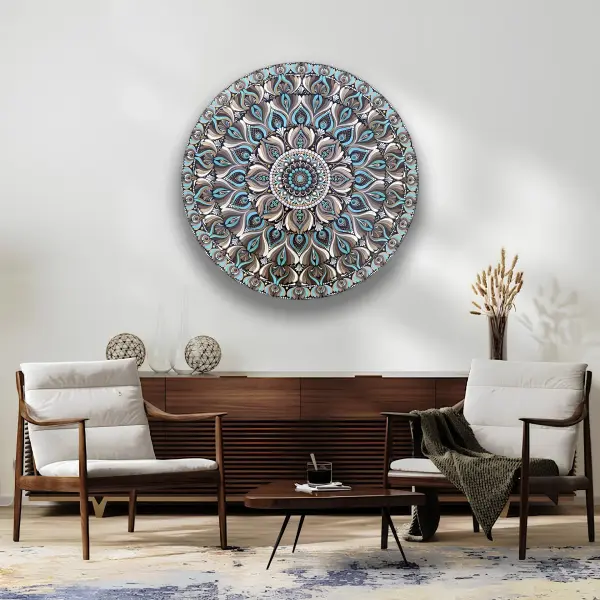 Mandala Elegance - Circle Wall Glass Art