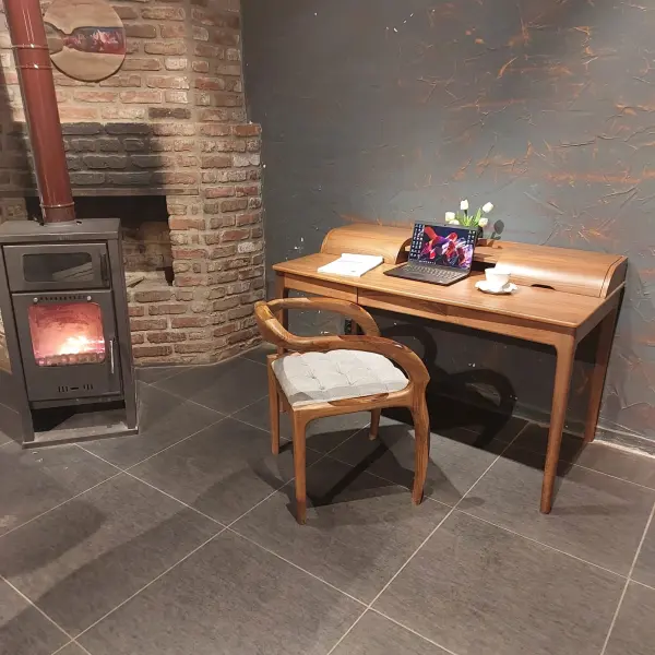 Epoxy Walnut Accent Chair