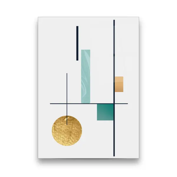 Abstract Drawings - Rectangle Wall Glass Art