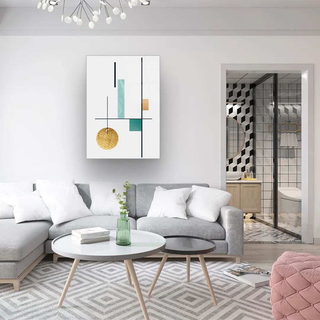 Abstract Drawings - Rectangle Wall Glass Art