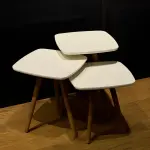 Ferozzi Compact Nesting Table (Model B-8) with Durable MDF Surface and Solid Wood Legs