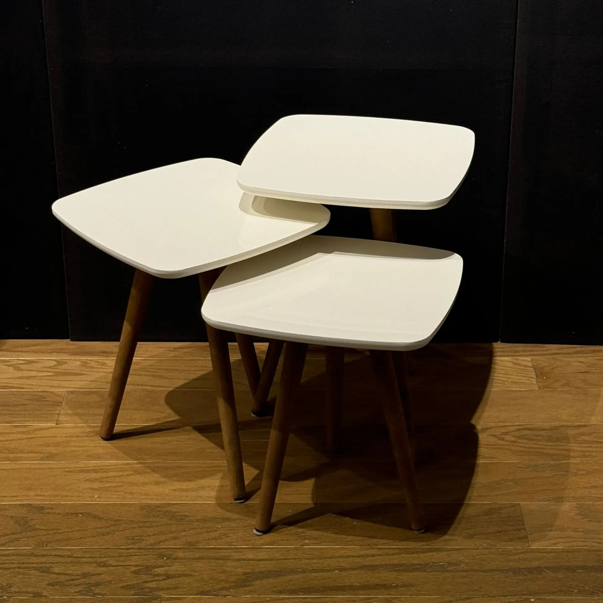 Ferozzi Compact Nesting Table (Model B-8) with Durable MDF Surface and Solid Wood Legs