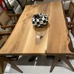 Walnut and Iron Dining Table – Two Size Options