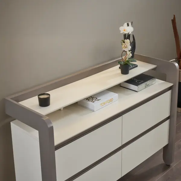 Vision Dresser (With Mirror and Ottoman)