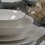 Deniz 28-Piece Platinum Gilded Dinner Set