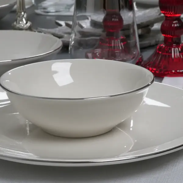 Deniz 28-Piece Platinum Gilded Dinner Set