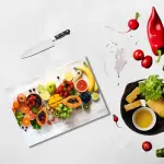 Tempered Glass Cutting Board - 12" x 17" Durable Shatterproof Kitchen Tool with Mixed Fruits Design | Perfect Gift for Mother’s Day, Christmas, and Housewarming