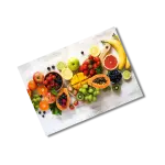 Tempered Glass Cutting Board - 12" x 17" Durable Shatterproof Kitchen Tool with Mixed Fruits Design | Perfect Gift for Mother’s Day, Christmas, and Housewarming