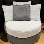 Form Dark Gray Swivel Armchair