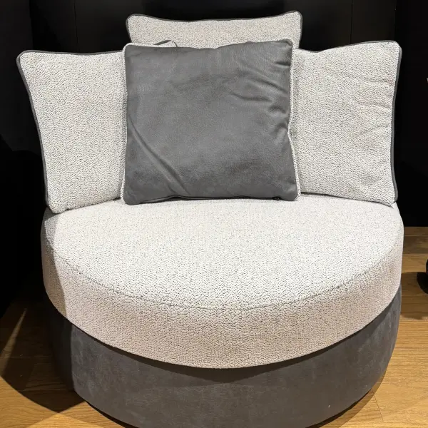 Form Dark Gray Swivel Armchair