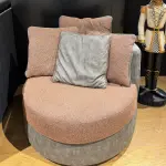Form Orange Gray Swivel Armchair