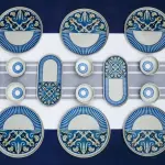 Azure Mosaic Breakfast Set (26 PCS)
