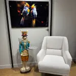 Luxury Rabbit Butler Statue with Handmade Details – Decorative Sculpture for Home or Office (Available in Black Jacket and Green Jacket Variants)