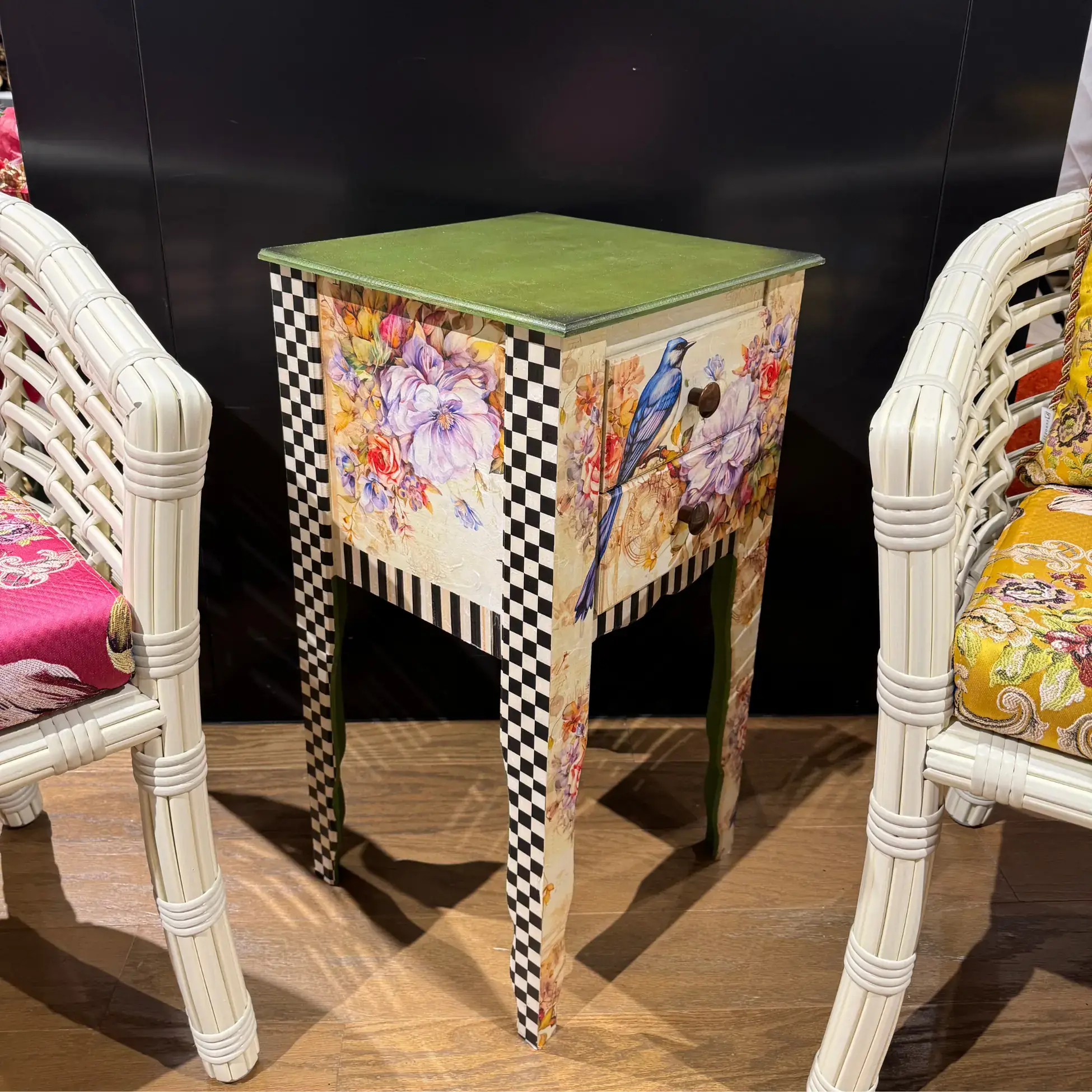 Hand-Painted Drawer Coffee Table – Artistic and Functional Decorative Furniture