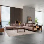 Ferozzi Lounge Corner Set – Modern Modular Sofa with Adjustable Headrests, Beech Wood Legs & Custom Fabric Options | Durable & Comfortable Living Room Furniture