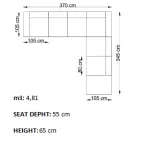 Ferozzi Lounge Corner Set – Modern Modular Sofa with Adjustable Headrests, Beech Wood Legs & Custom Fabric Options | Durable & Comfortable Living Room Furniture