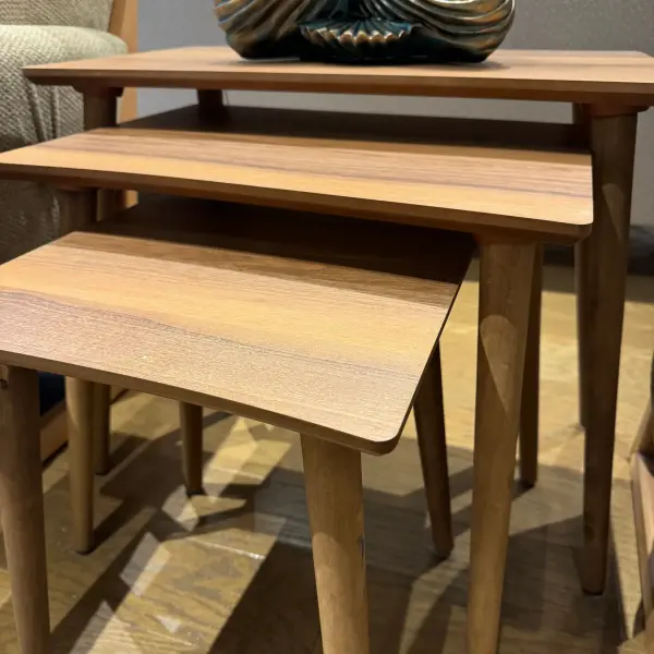 E9 Classic Wooden Nesting Table Set