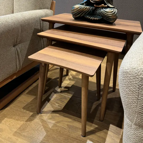 E9 Classic Wooden Nesting Table Set