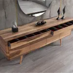 Mid-Century Console (With Mirror)