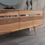 Mid-Century Console (With Mirror)