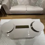 Paris Collection Elegant Modern Coffee Table Set with Gold Accents