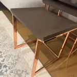 Ferozzi OEL-14 Modern Nesting Table Set with Copper Frame