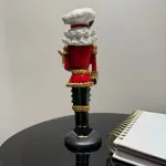 Nutcracker Handmade Christmas Figurine – White Hat Edition