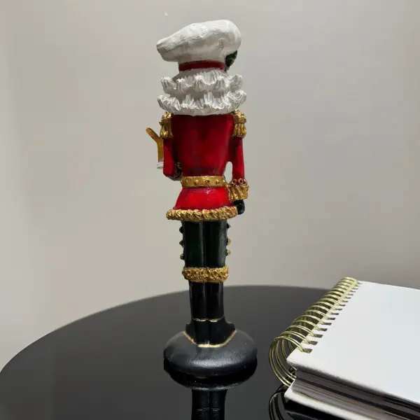 Nutcracker Handmade Christmas Figurine – White Hat Edition
