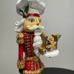 Nutcracker Handmade Christmas Figurine – White Hat Edition
