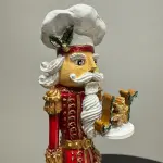 Nutcracker Handmade Christmas Figurine – White Hat Edition
