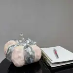 Pink Platinum Handmade Pumpkin Sculpture