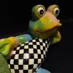 Handmade Frog Sculpture with Bronze Finish