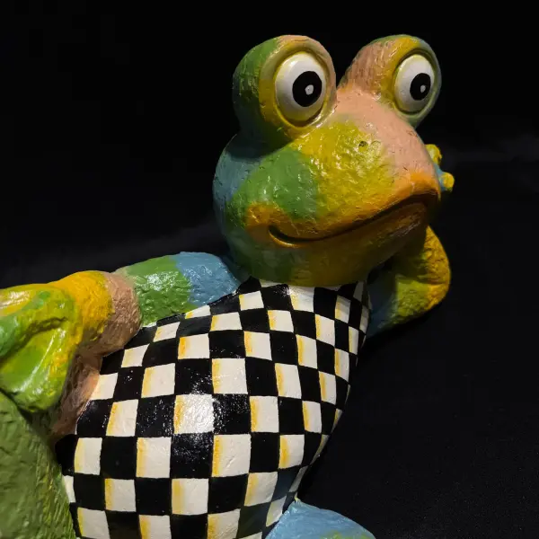 Handmade Frog Sculpture with Bronze Finish