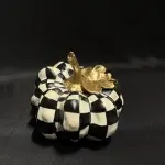 Handmade Pumpkin Sculpture with Mackenzie-Pattern Design