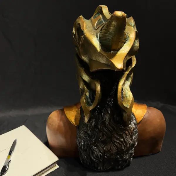 Dryope Statue with Gold Chrome-Plated Crown