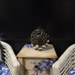 Mackenzie Black and White Apple Decorative Handmade