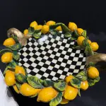 Handmade Lemon Motif Decorative Bowl