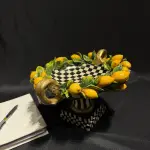 Handmade Lemon Motif Decorative Bowl