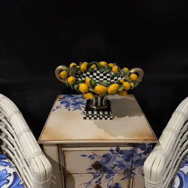 Handmade Lemon Motif Decorative Bowl