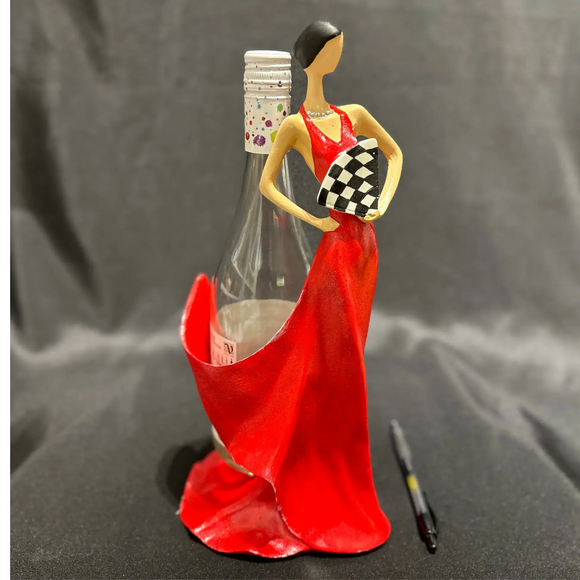 Elegant Wine Holder Sculpture Handmade