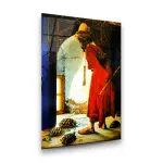 The Turtle Trainer - Rectangle Wall Glass Art