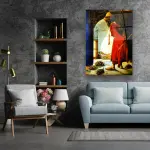 The Turtle Trainer - Rectangle Wall Glass Art