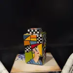 Abstract Picasso-Style Jar – Artistic Decorative Container