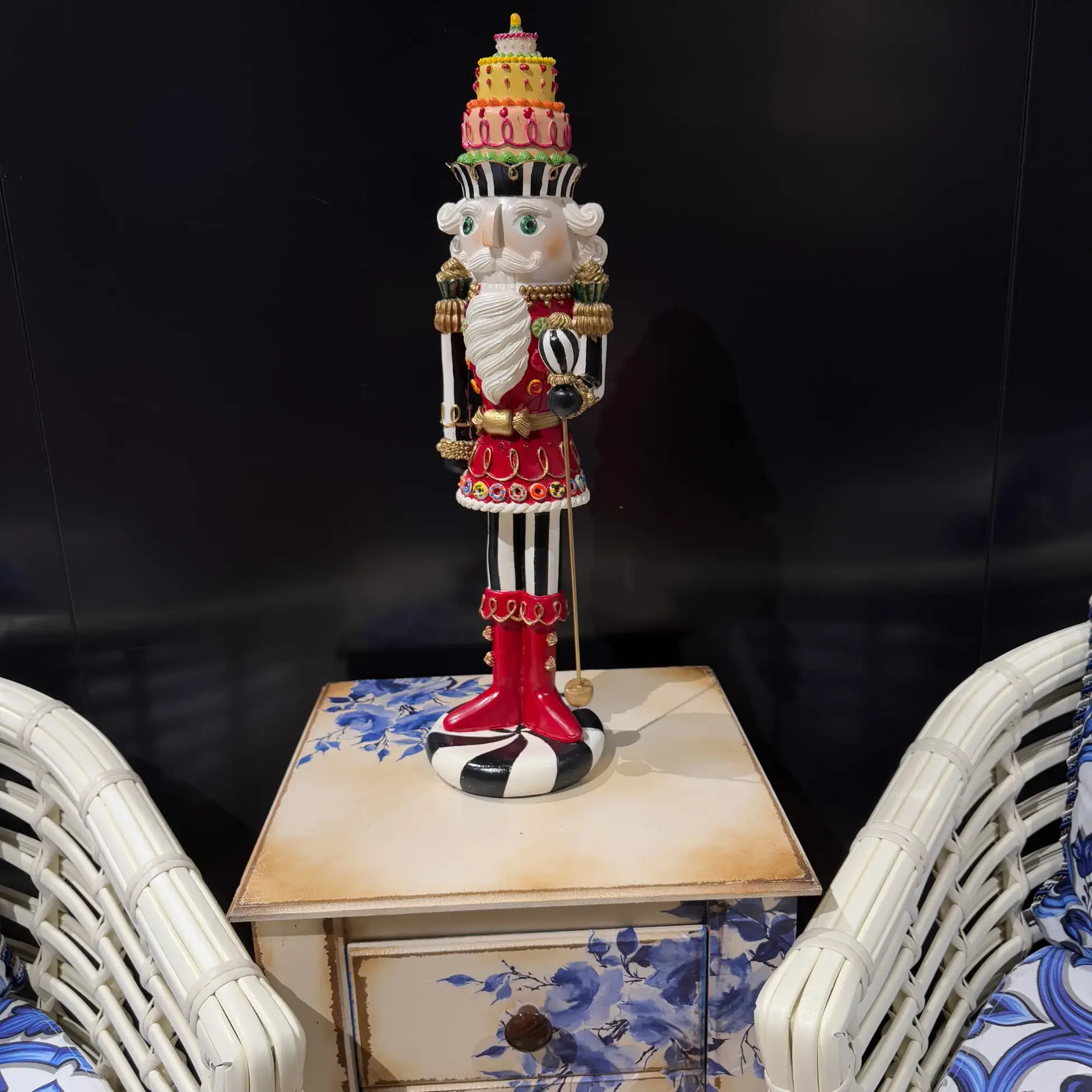 Nutcracker Statue with Layered Cake Design