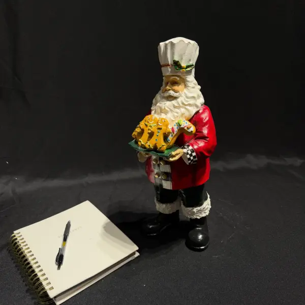 Santa Chef with Gingerbread Tray