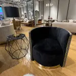 Ferozzi Gold Velvet Luxury Sofa Set