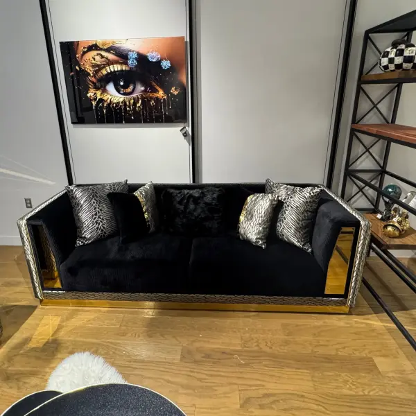 Ferozzi Gold Velvet Luxury Sofa Set